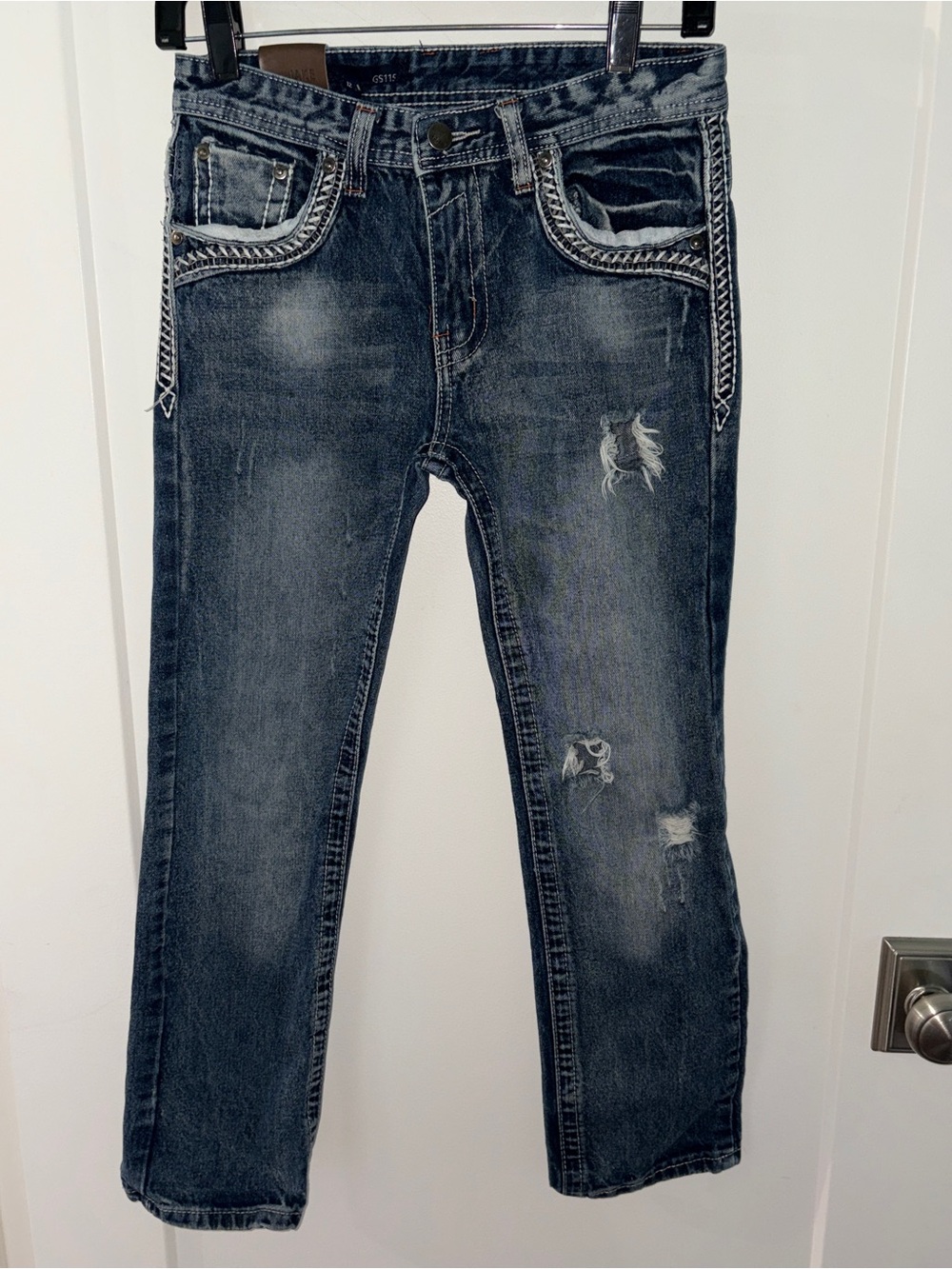 GS115 Jake slim fit jeans boy's sz 12 EUC LN